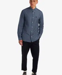 Fred Perry Button Down Collar Shirt Navy