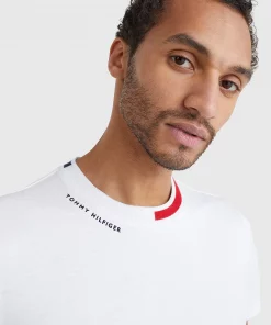 Tommy Hilfiger Jacquard Collar Tee White