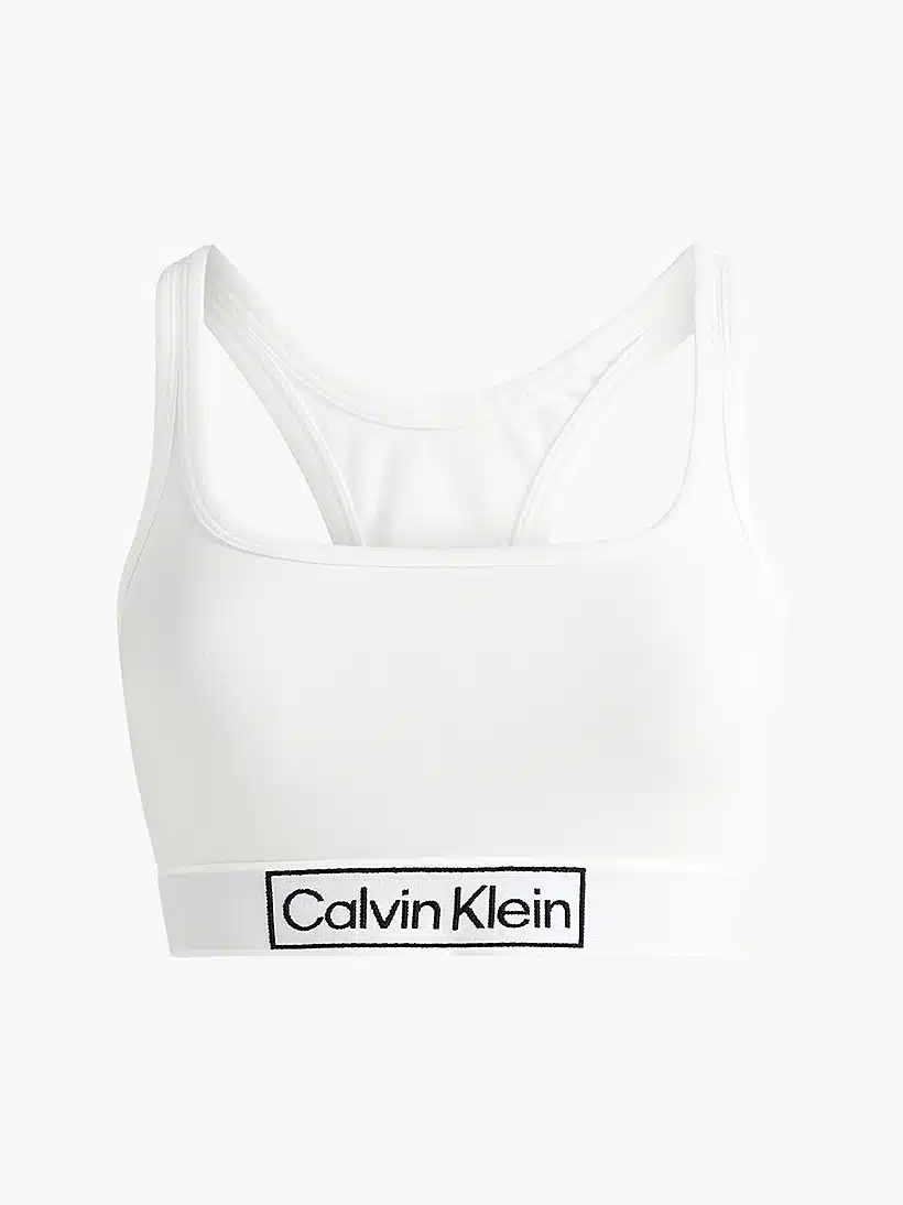 Buy Calvin Klein Logo Waistband Bralette In White