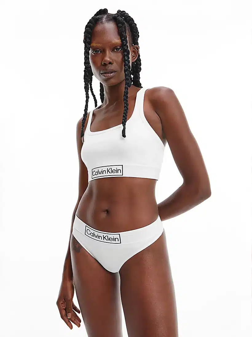 Calvin Klein Reimagined Heritage Plus Unlined Bralette in White