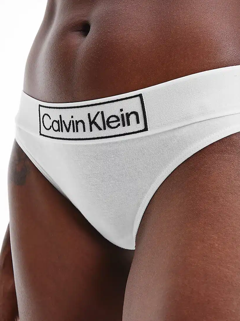 Buy Calvin Klein Reimagine Heritage Thong White - Scandinavian Fashion Store