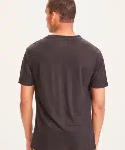 Knowledge Cotton Apparel Alder Linen T-shirt Black Jet