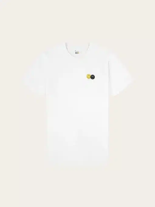Knowledge Cotton Apparel X SMILEY® T-shirt White