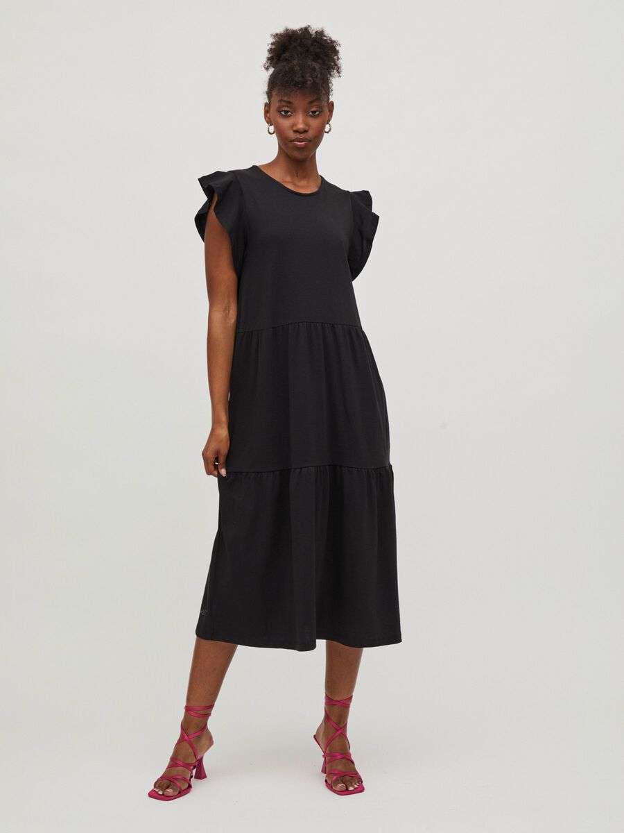 Buy Vila Summer Midi Dress Black - Scandinavian Fashion Store