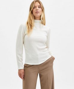 Selected Femme Bea Ls Top White