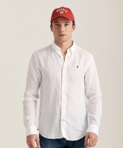 Morris Stockholm Douglas BD Linen Shirt White
