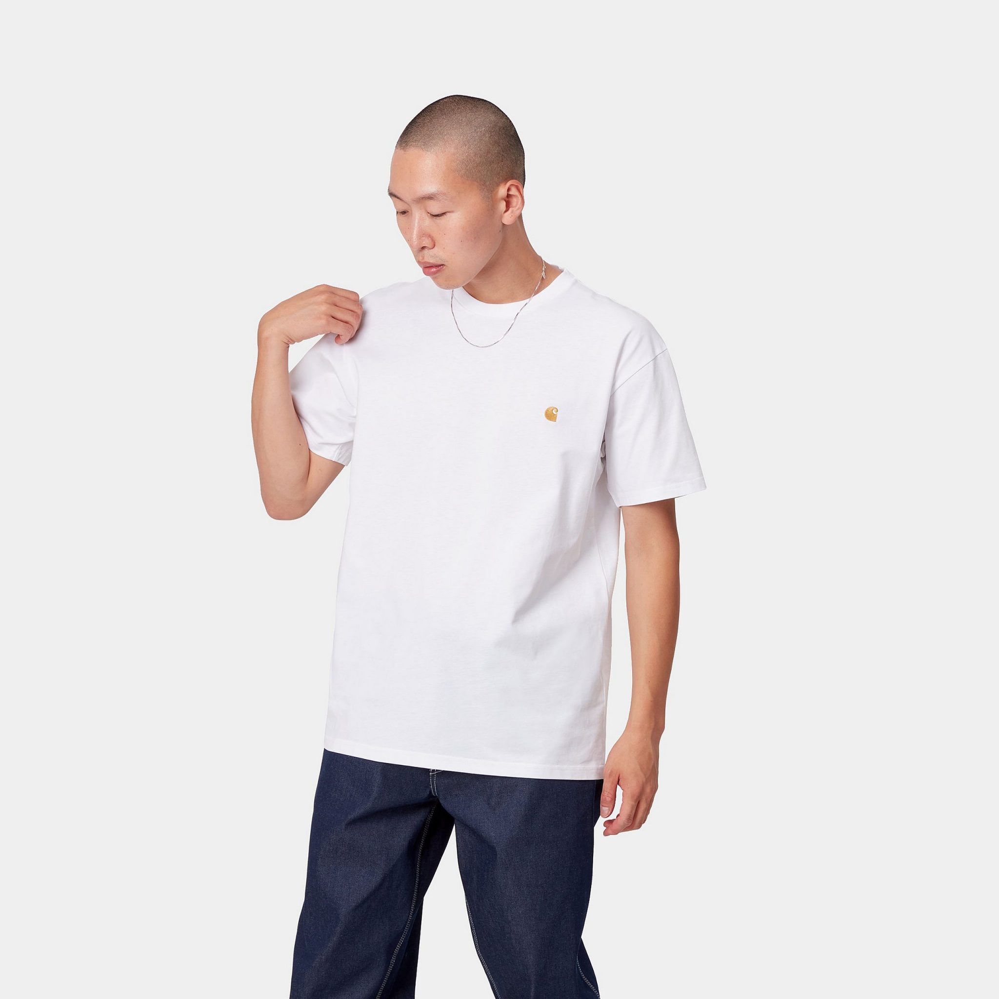 Buy Carhartt S/S chase T-shirt White - Scandinavian Fashion Store
