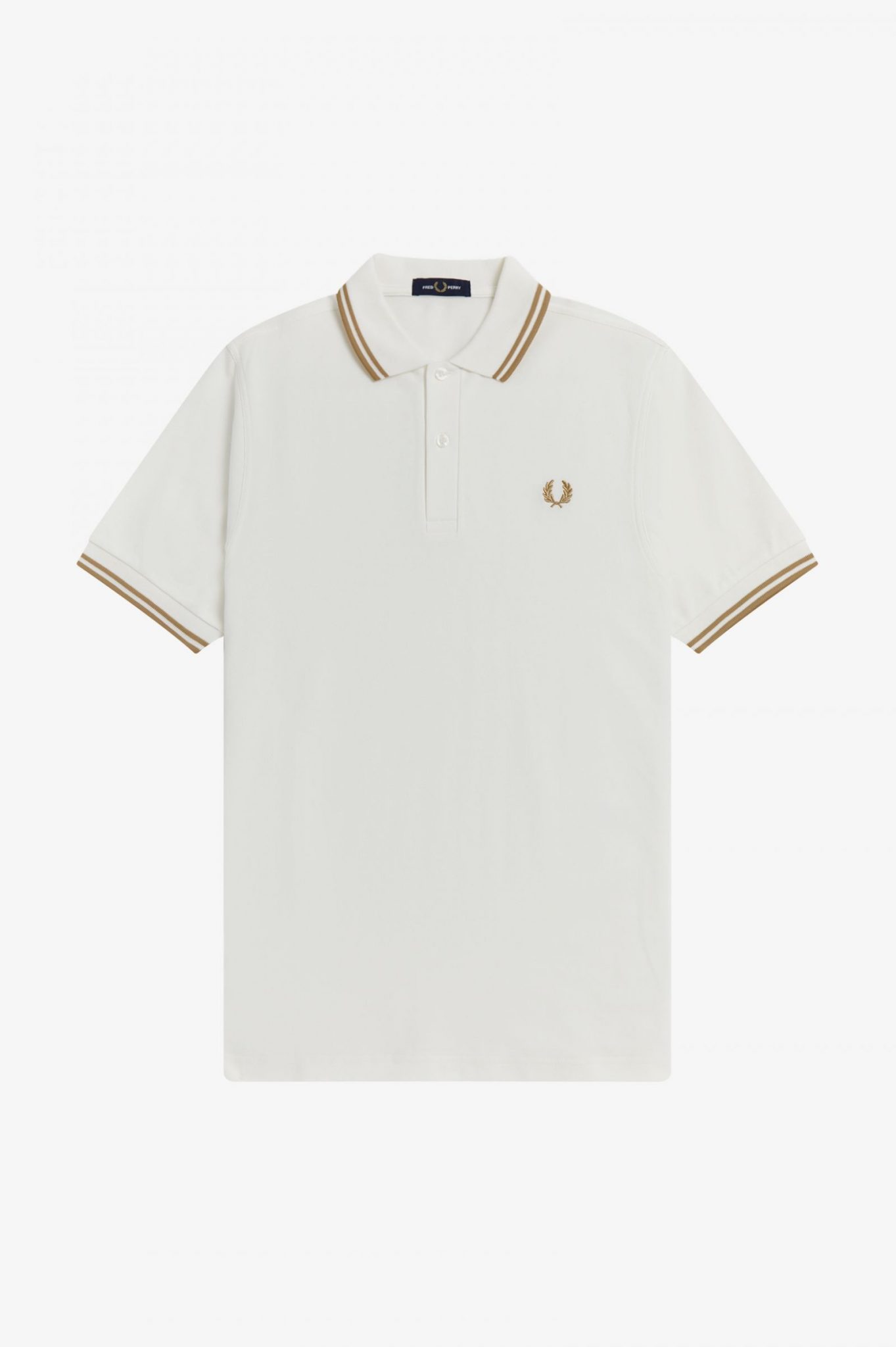 Buy Fred Perry M3600 Pique Snow White/Desert - Scandinavian Fashion Store