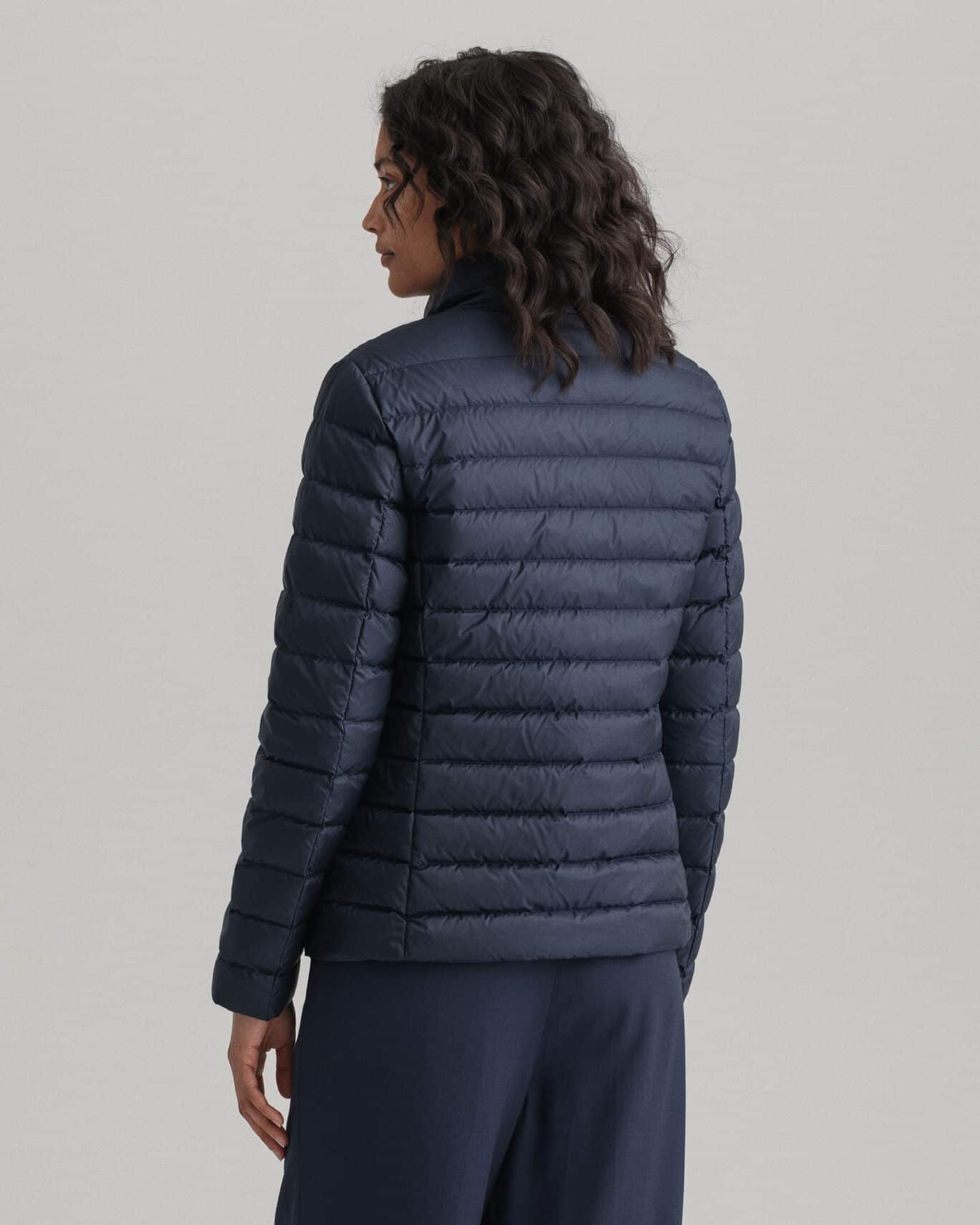 Buy Gant Woman Light Down Jacket Evening Blue - Scandinavian Fashion Store