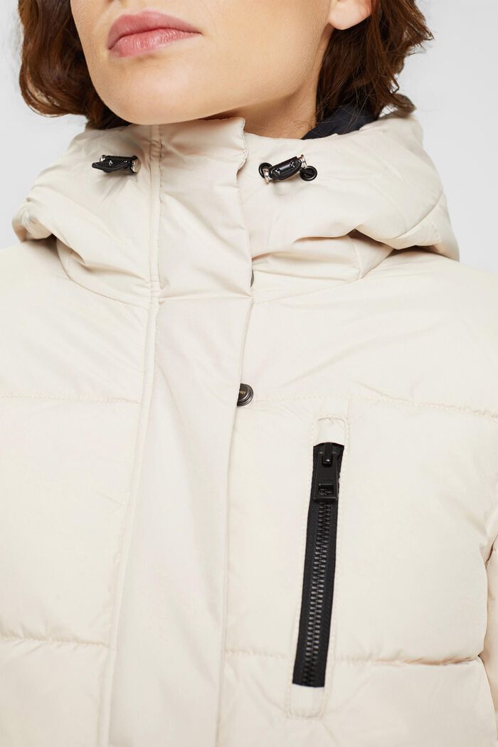 Buy Esprit Quilted Coat Cream Beige - Scandinavian Fashion Store