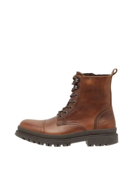 Bianco Biagrant Lace Up Boot Cognac