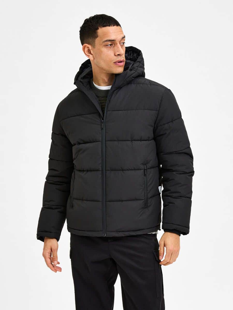 Buy Selected Homme Harry Puffer Jacket Black - Scandinavian Fashion Store