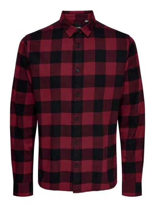 Only & Sons Gudmund Checked Shirt Purple