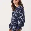 Part Two Rya Shirt Dark Navy Ikat Print