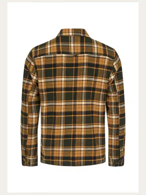Knowledge Cotton Apparel Big Checked Heavy Flannel Shirt Forrest Night