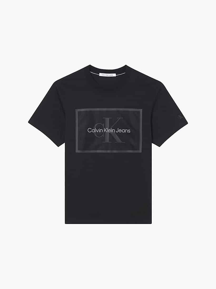 Buy Calvin Klein Organic Cotton Mesh Logo T-Shirt Black
