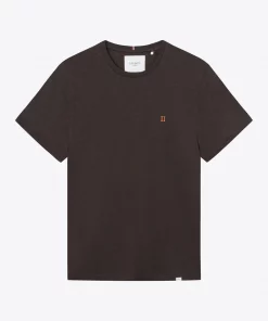 Les Deux Nørregaard T-Shirt Coffee Brown Melange/Orange