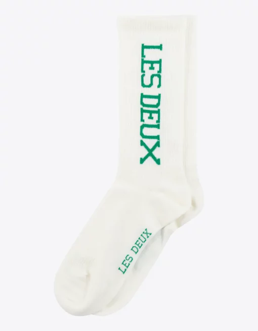 Les Deux Vertigo 2-Pack Rib Socks Off white/Sports green