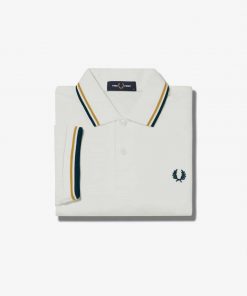 Fred Perry M3600 Pique Snow White/Gold/Navy