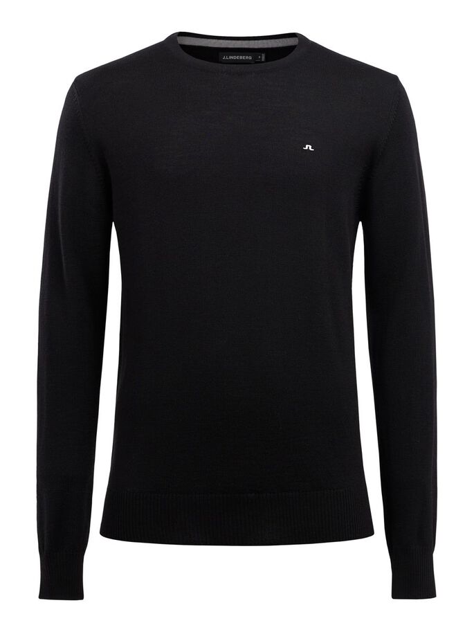 Buy J.Lindeberg Lyle True Merino Sweater Black - Scandinavian Fashion Store