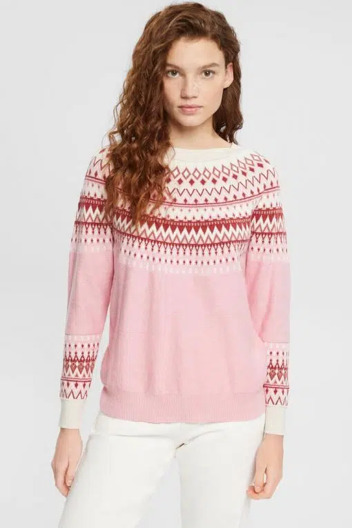 Esprit Jaquard Sweater Light Pink