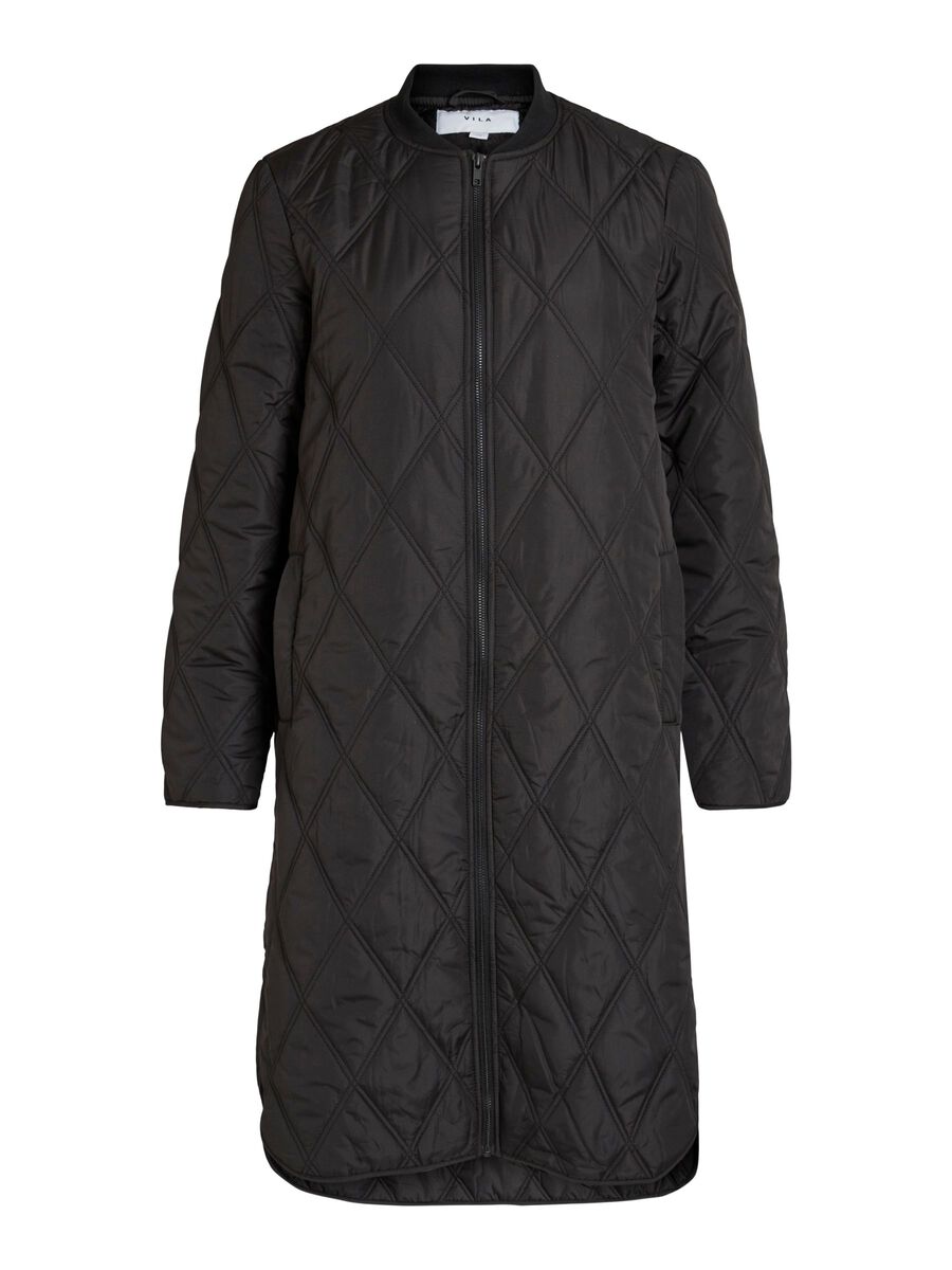 Buy Vila Quila New Highlow Quilted Jacket Black - Scandinavian Fashion ...