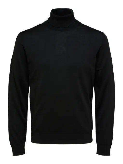Selected Homme Town Merino Coolmax Knit Black
