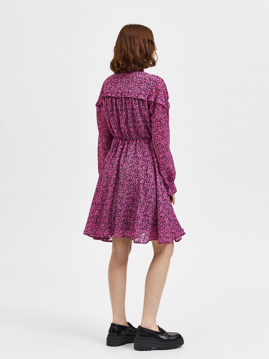 Buy Harpa Women's Cotton A-Line Standard Length Dress (GR6051_Pink_S) at