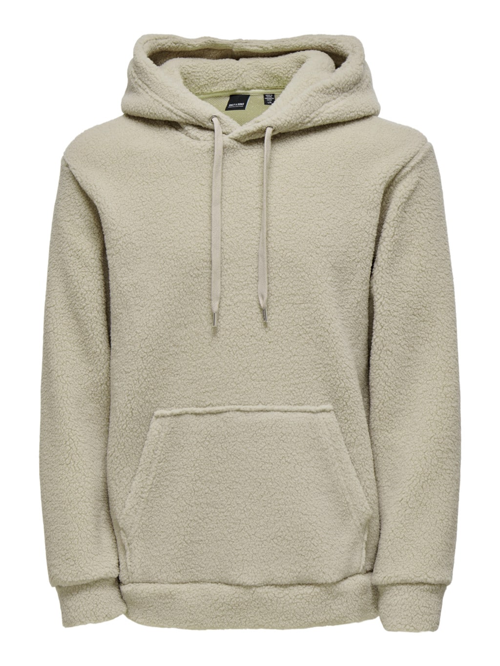 Buy Only & Sons Remy Teddy Hoodie Grey - Scandinavian Fashion Store