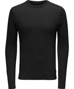 Only & Sons Phil Structure Knit Black
