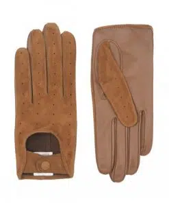 Sauso Cathy Touchscreen Leather Gloves Saddle Brown