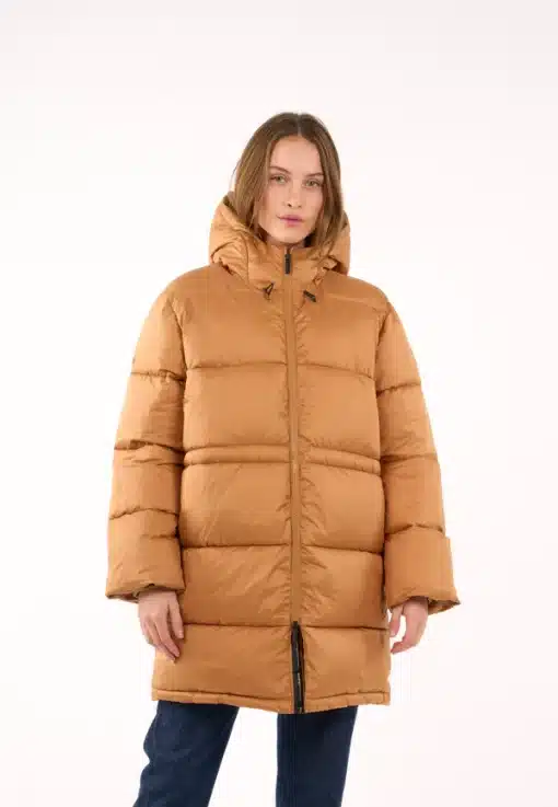 Knowledge Cotton Apparel Thermo Active Puffer Jacket Brown Sugar