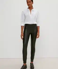 The Button-Up Faux-Leather Pants