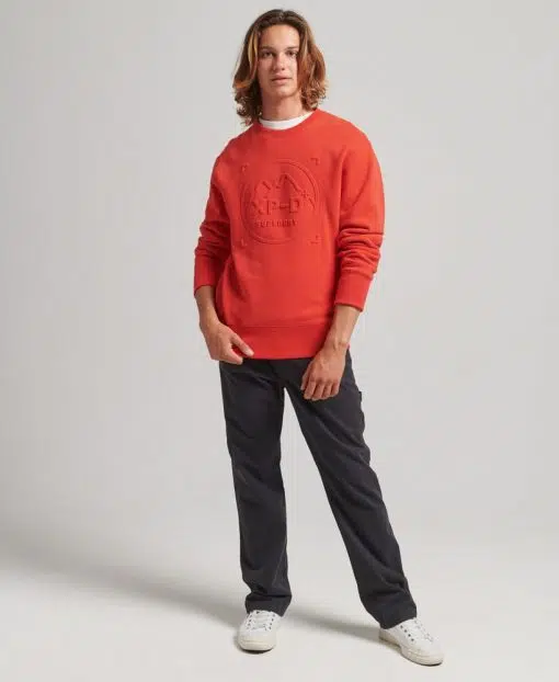 Superdry Expedition Loose Crew Sweatshirt Bright Red