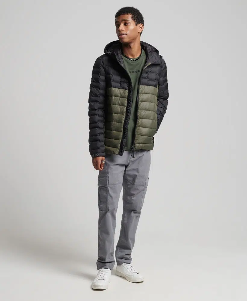 Down radar mix quilted hot sale jacket