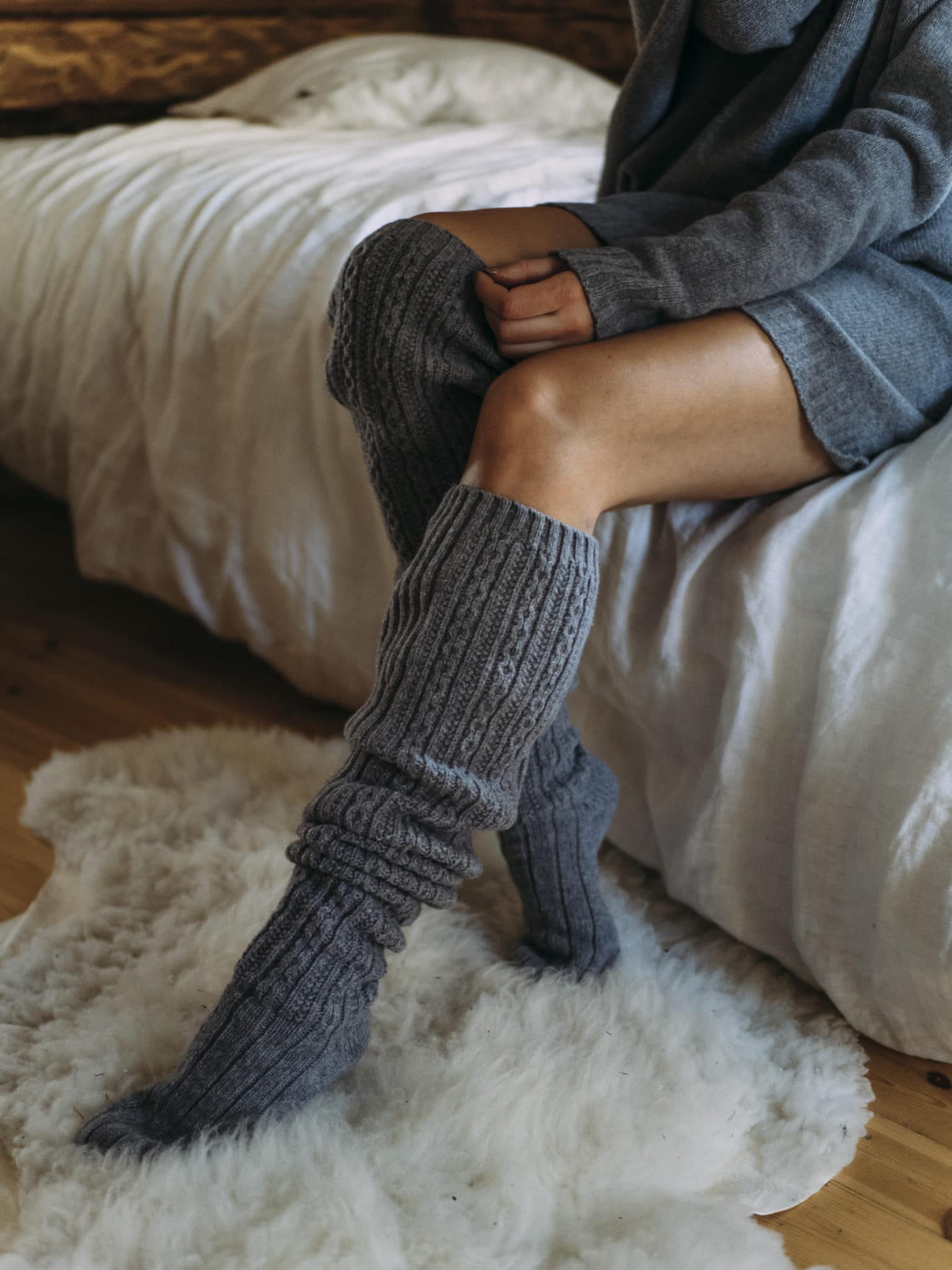 Pura Long Wool Socks Grey