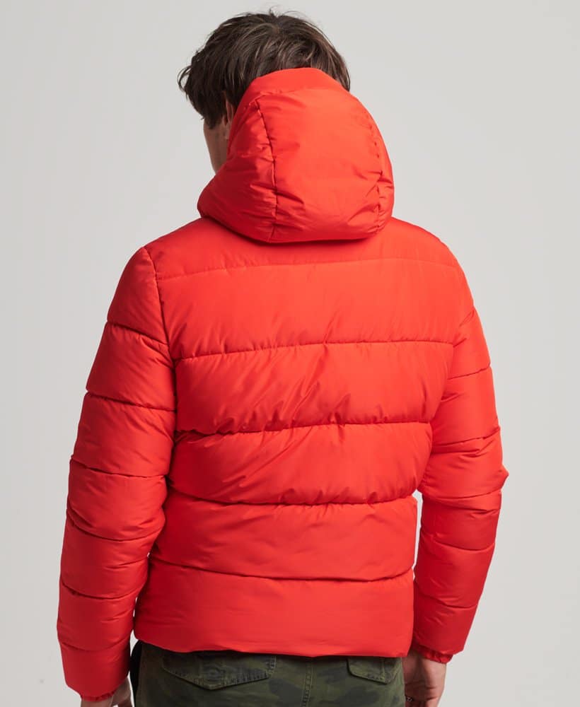 Buy Superdry Sports Puffer Hooded Jacket Red - Scandinavian Fashion Store