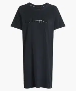 Calvin Klein Embossed Logo Night Shirt Black