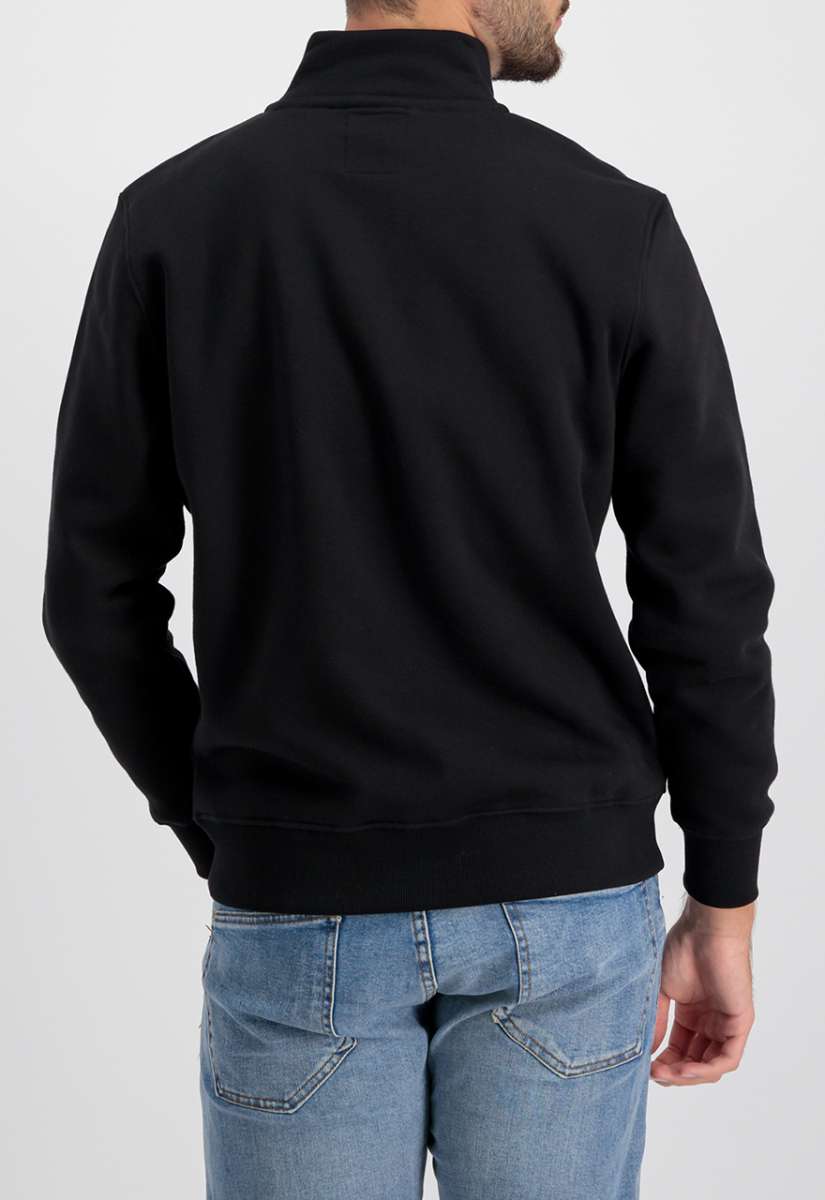 Industries Sweater Store Zip SL Half Fashion Alpha Scandinavian Buy Black -