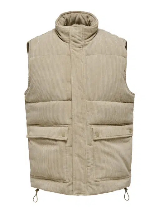 Only & Sons Cash Corduroy Puffer Chinchilla