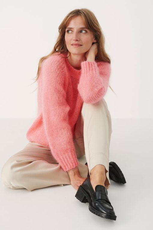 Part Two Rhona Mohair Crewneck Sweater S / Flamingo