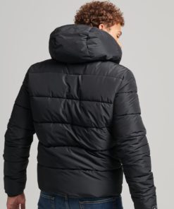 peber Afslag Haiku Buy Superdry Sports Puffer Hooded Jacket Black - Scandinavian Fashion Store