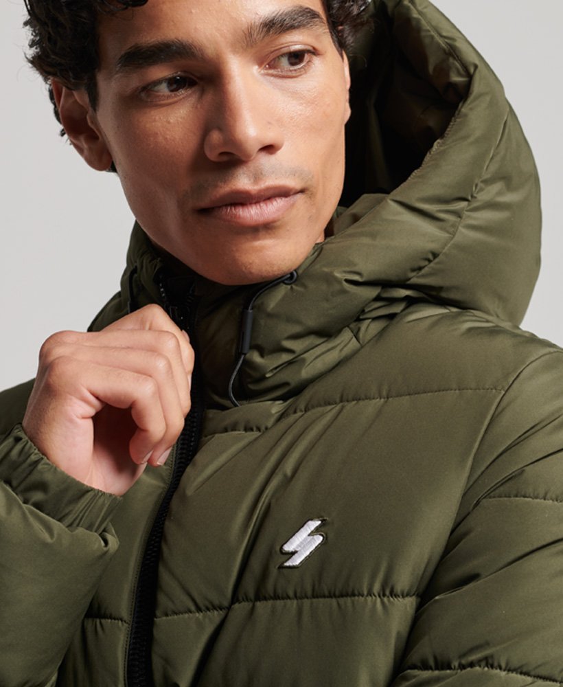 Buy Superdry Sports Puffer Hooded Jacket Dark Moss - Scandinavian Fashion  Store