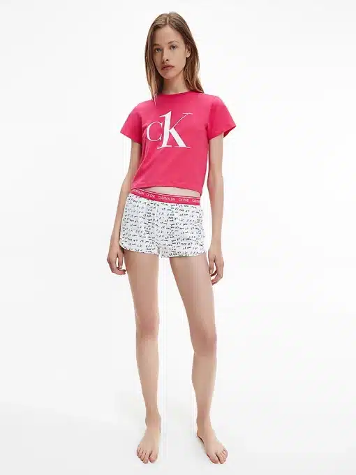 Calvin Klein Short Pyjama Set Pink/White