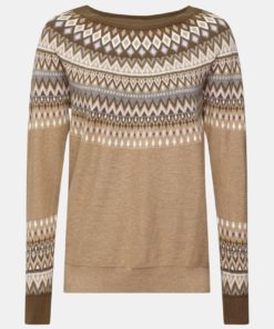 Esprit Jaquard Sweater Pale Khaki
