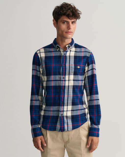 Gant Plaid Flannel Shirt Cream