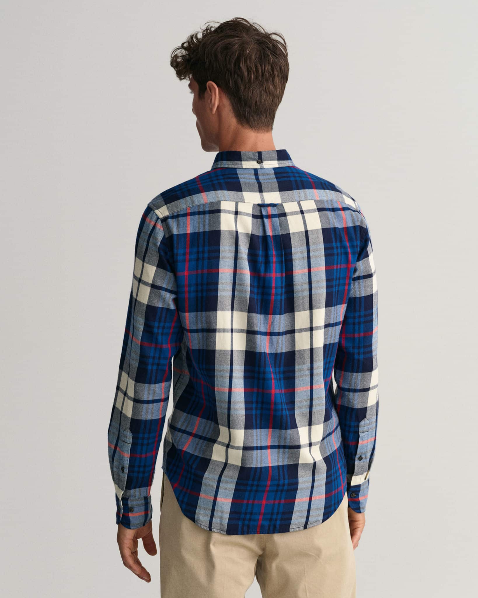 Buy Gant Plaid Flannel Shirt Cream - Scandinavian Fashion Store