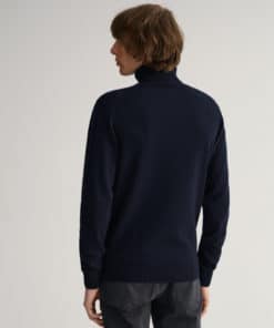 Gant Lambswool Roll Neck Marine