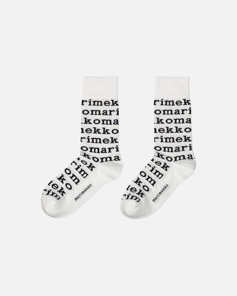 Buy Marimekko Kasvaa Logo Socks White - Scandinavian Fashion Store