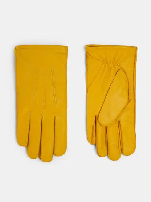J.Lindeberg Milo Leather Gloves Daylily
